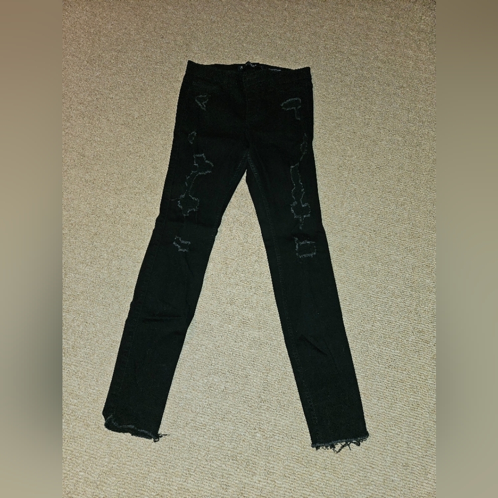 Distressed Black Jeans